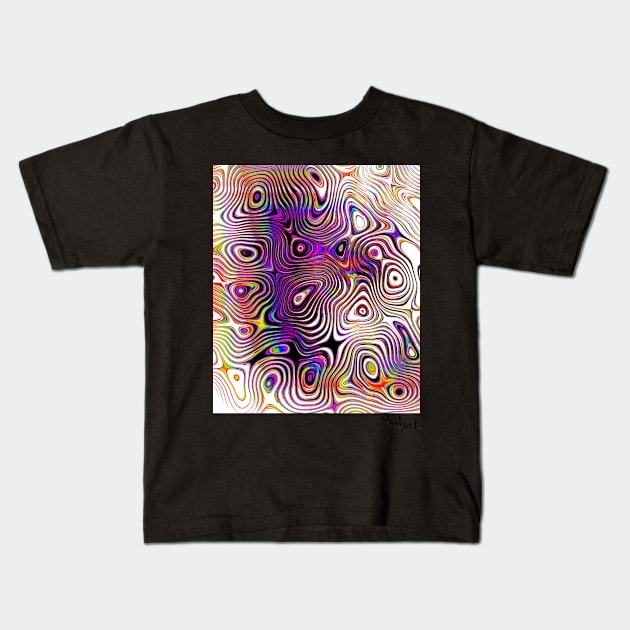 Amoeba Purple Flood by Backout Design Kids T-Shirt by Blackout Design